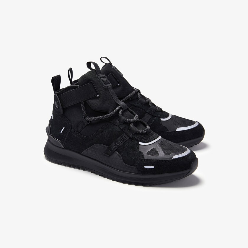 Tenis Lacoste Run Breaker Suede and Textile Mujer Negros Negros | SL6-72997A6