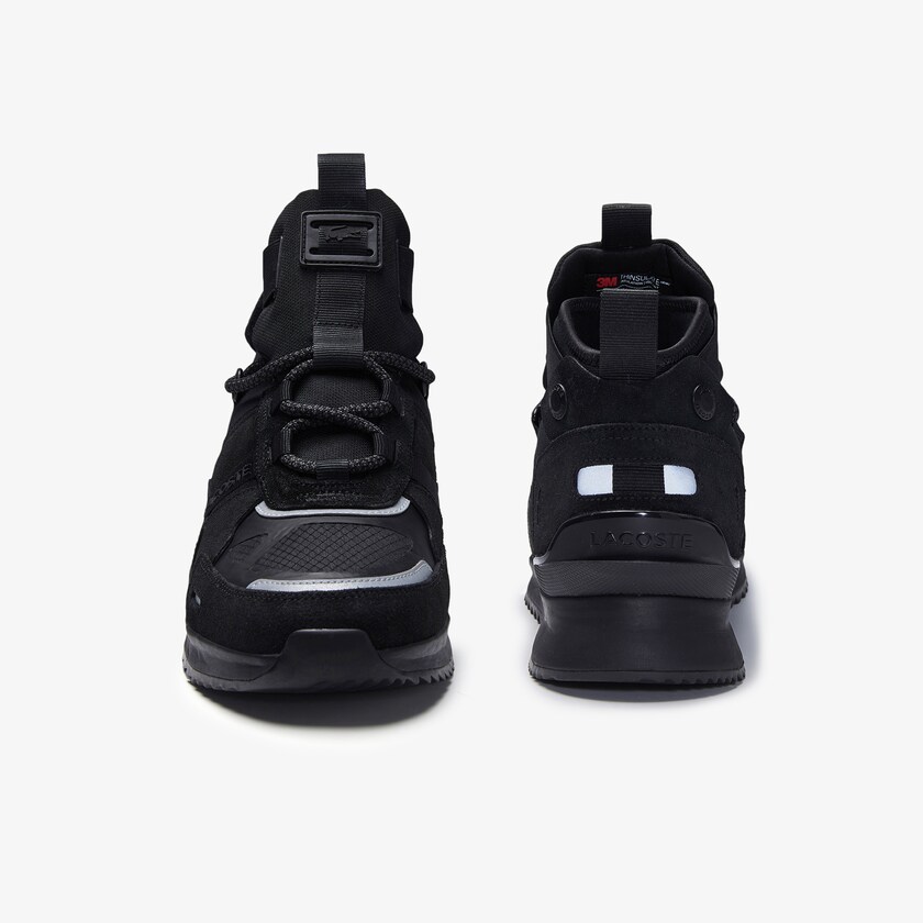 Tenis Lacoste Run Breaker Suede and Textile Mujer Negros Negros | SL6-72997A6