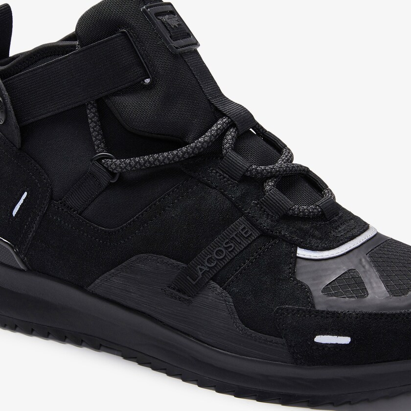 Tenis Lacoste Run Breaker Suede and Textile Mujer Negros Negros | SL6-72997A6