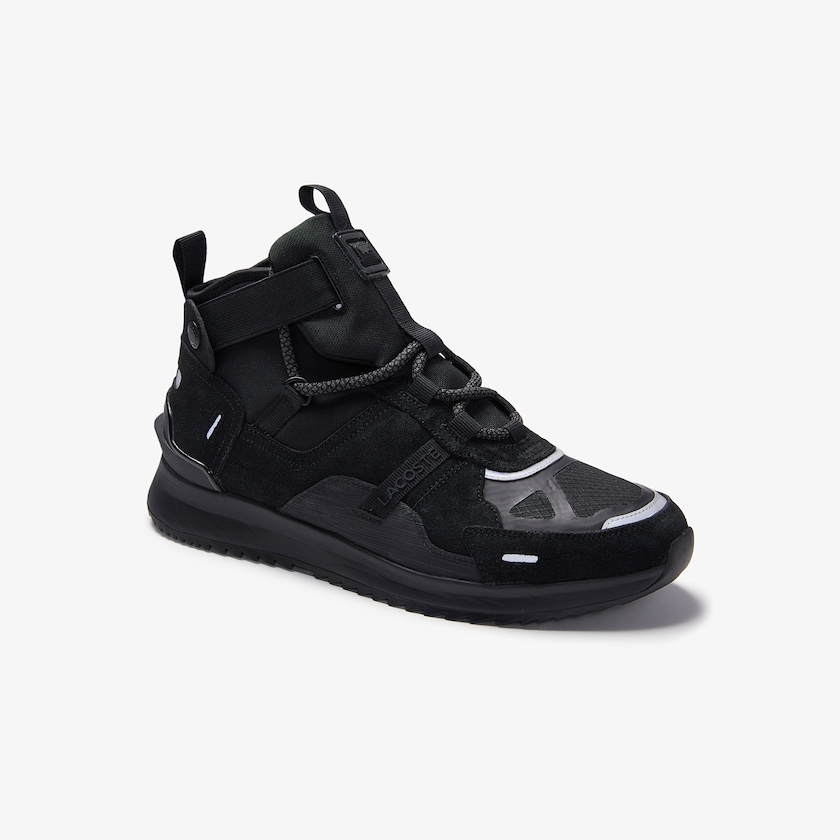 Tenis Lacoste Run Breaker Suede and Textile Mujer Negros Negros | SL6-72997A6