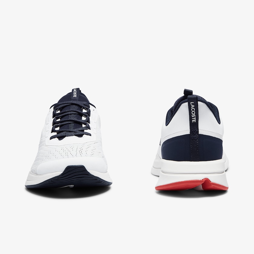 Tenis Lacoste Run Spin Textile Hombre Blancos Azul Marino | AI7-27432Q5