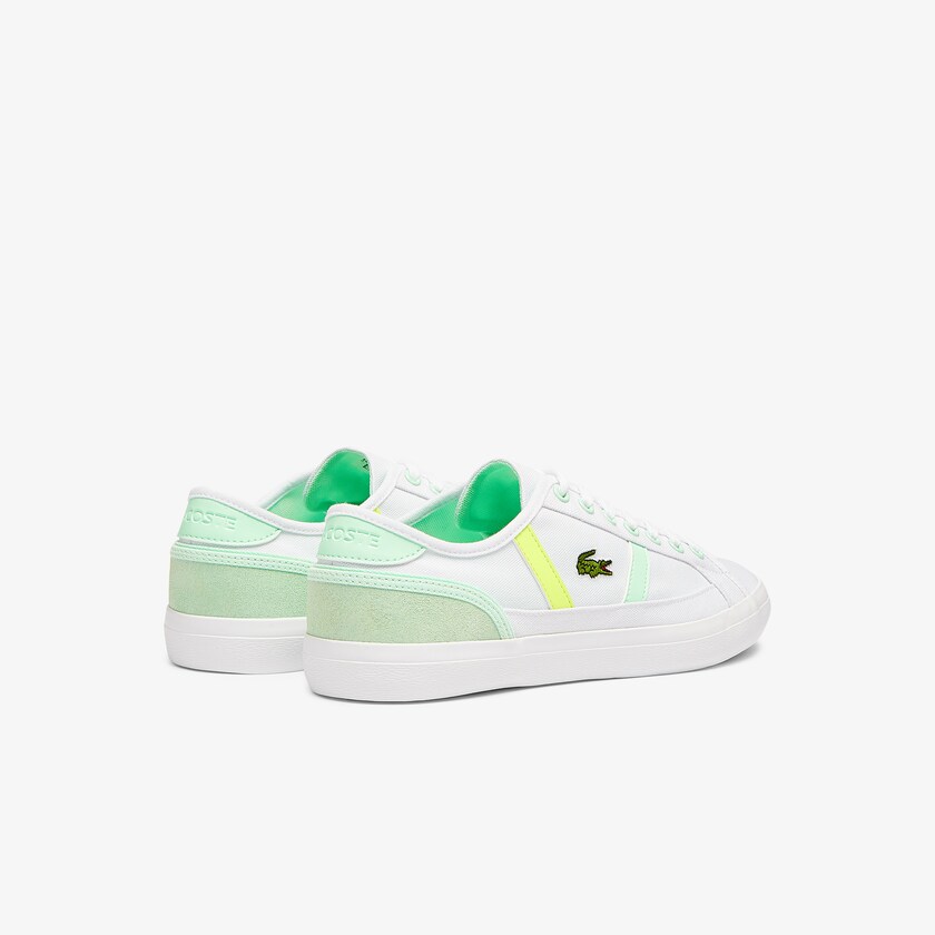 Tenis Lacoste Sideline Canvas Hombre Blancos Verdes Claro | RE5-37003Z3