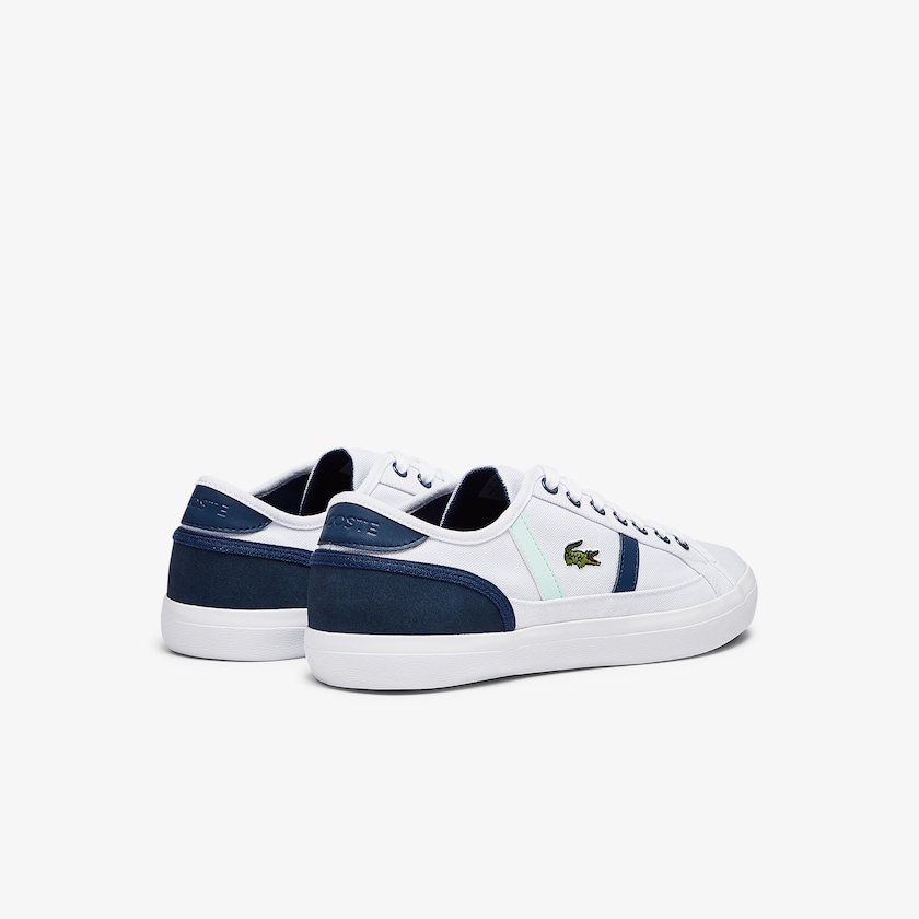 Tenis Lacoste Sideline Canvas Hombre Blancos Azul Marino | RS7-95059T1