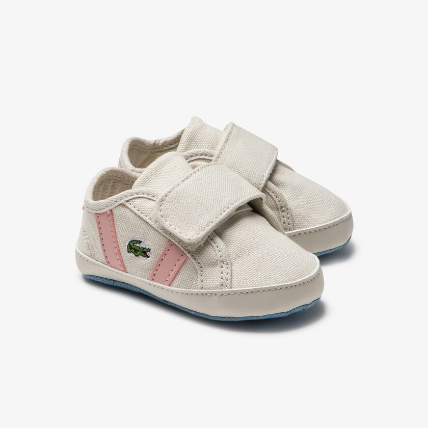 Tenis Lacoste Niños Blancos Rosas Claro Sideline Crib Canvas IU6-42904Y9