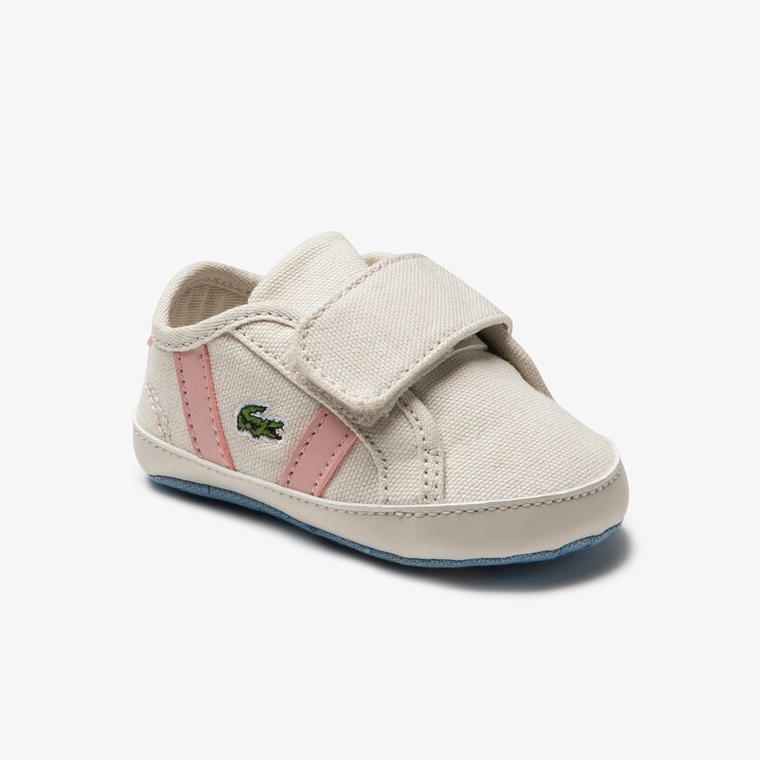Tenis Lacoste Niños Blancos Rosas Claro Sideline Crib Canvas IU6-42904Y9
