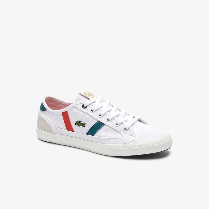 Tenis Lacoste Sideline Roland Garros Mujer Blancos Verdes | UU5-71567C1