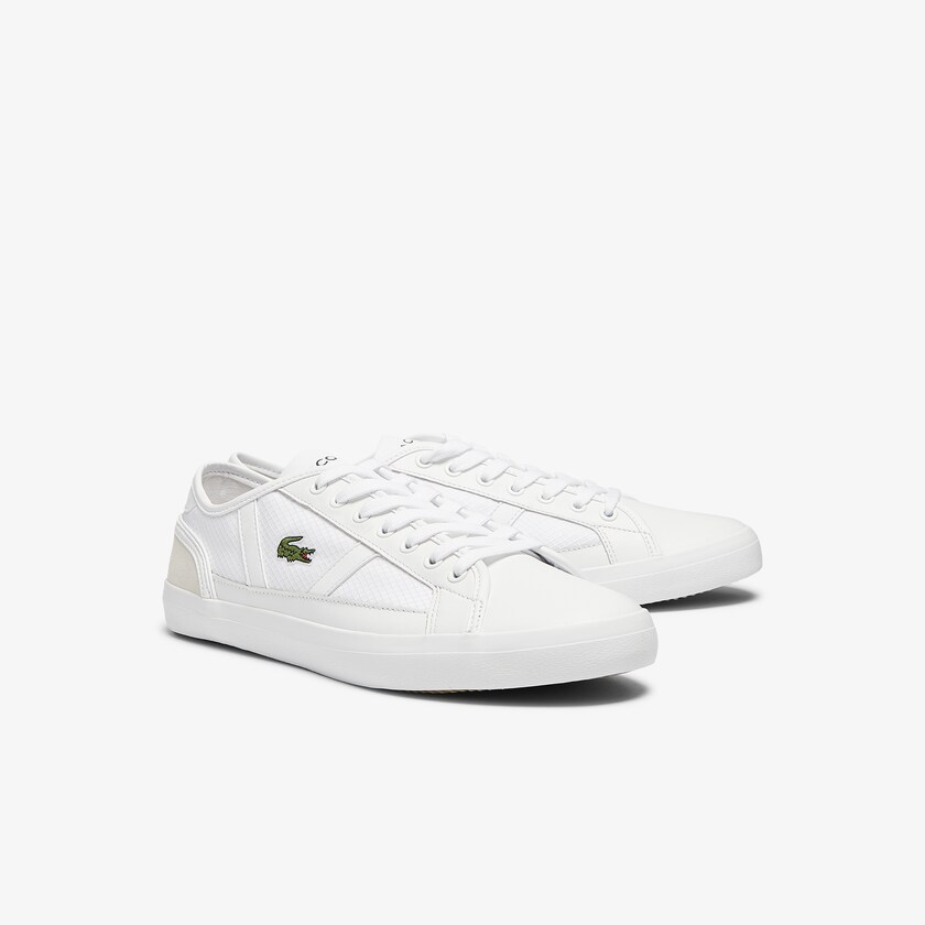 Tenis Lacoste Sideline Textile and Leather Hombre Blancos | MN2-59215A4