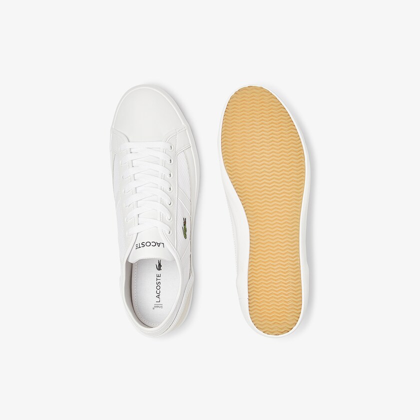 Tenis Lacoste Sideline Textile and Leather Hombre Blancos | MN2-59215A4