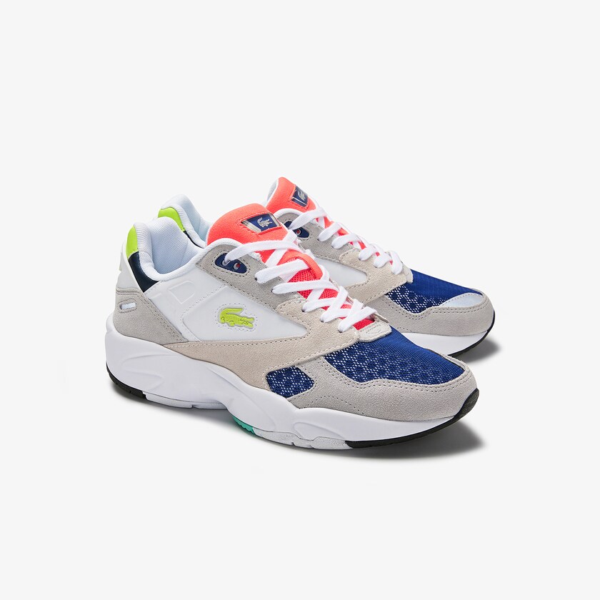Tenis Lacoste Storm 96 LO Colourblock Textile Mujer Grises Claro Verdes Claro | JG7-20042P1