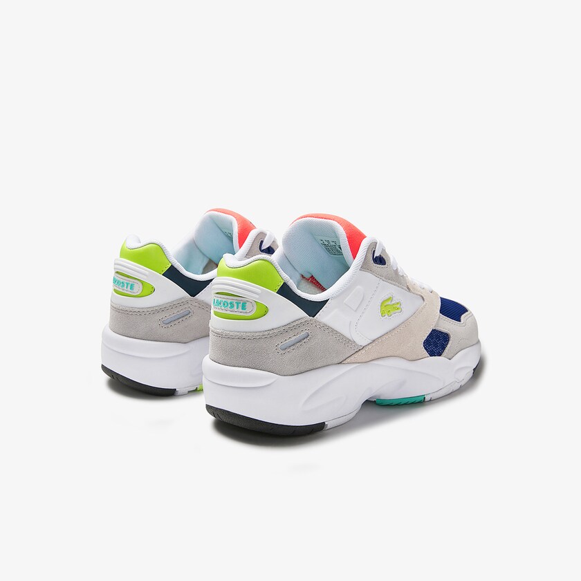 Tenis Lacoste Storm 96 LO Colourblock Textile Mujer Grises Claro Verdes Claro | JG7-20042P1
