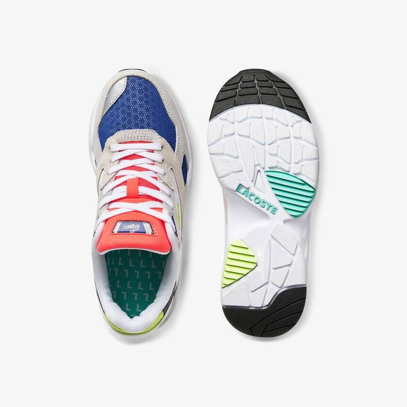 Tenis Lacoste Storm 96 LO Colourblock Textile Mujer Grises Claro Verdes Claro | JG7-20042P1