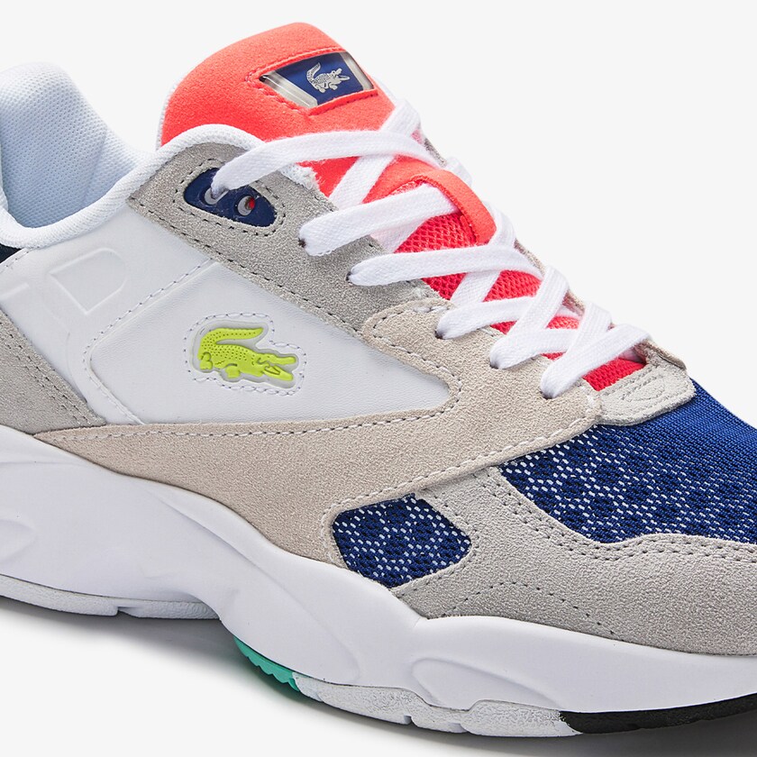 Tenis Lacoste Storm 96 LO Colourblock Textile Mujer Grises Claro Verdes Claro | JG7-20042P1
