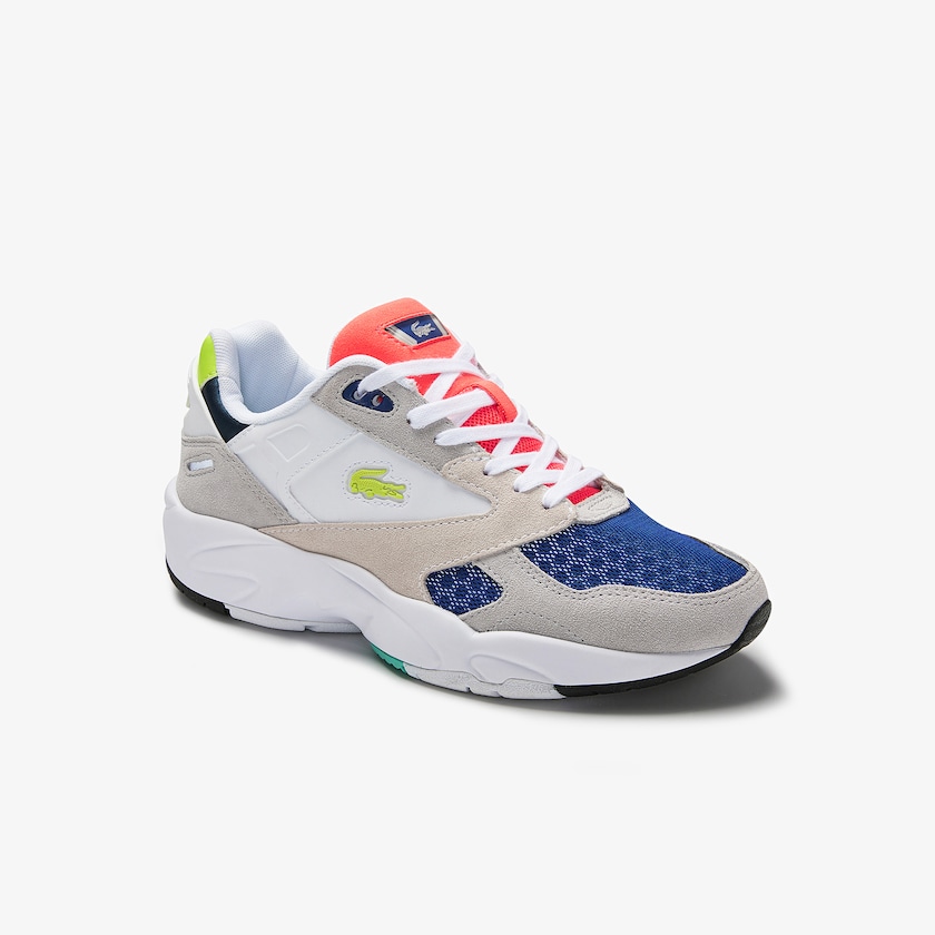 Tenis Lacoste Storm 96 LO Colourblock Textile Mujer Grises Claro Verdes Claro | JG7-20042P1