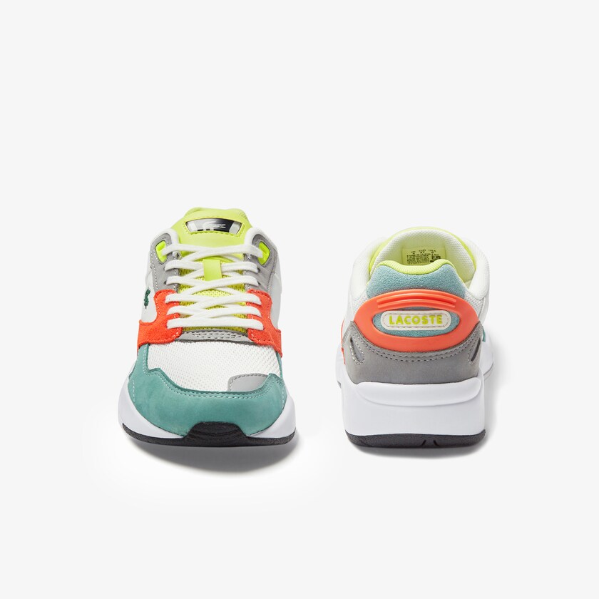 Tenis Lacoste Storm 96 LO Mesh and Leather Mujer Naranjas Verdes Claro | DY9-72797E2