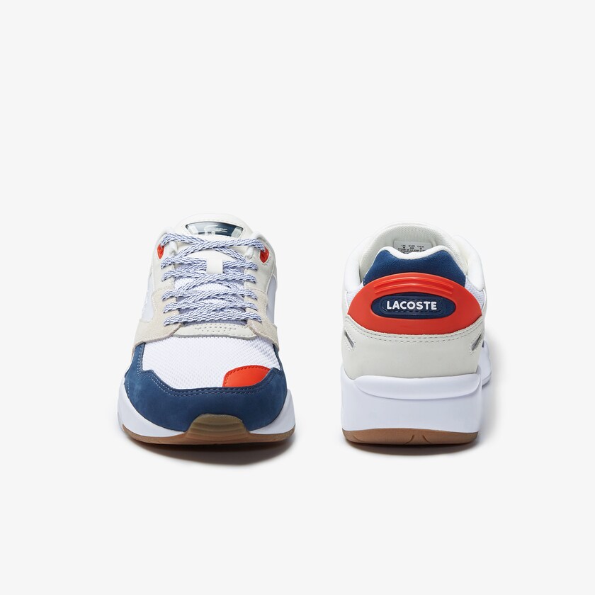 Tenis Lacoste Storm 96 LO Textile Hombre Blancos Azules Oscuro | EK1-52395P0