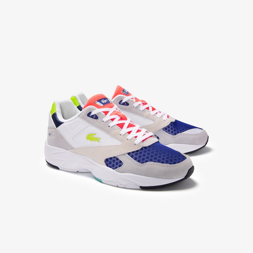 Tenis Lacoste Storm 96 LO Textile, Synthetic and Suede Hombre Grises Claro Verdes Claro | BF1-55115H8
