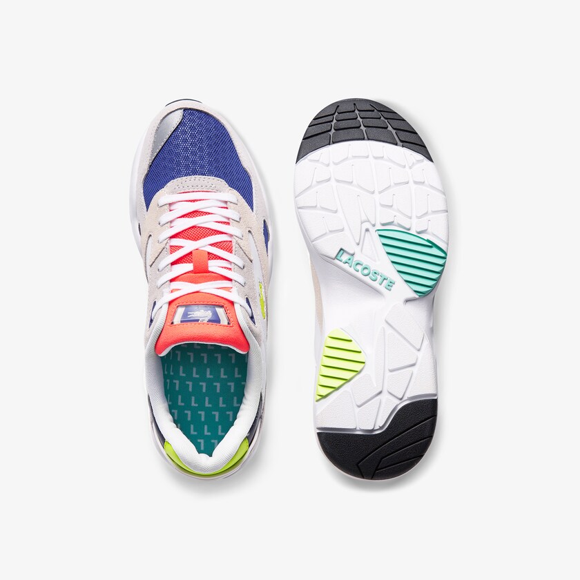 Tenis Lacoste Storm 96 LO Textile, Synthetic and Suede Hombre Grises Claro Verdes Claro | BF1-55115H8