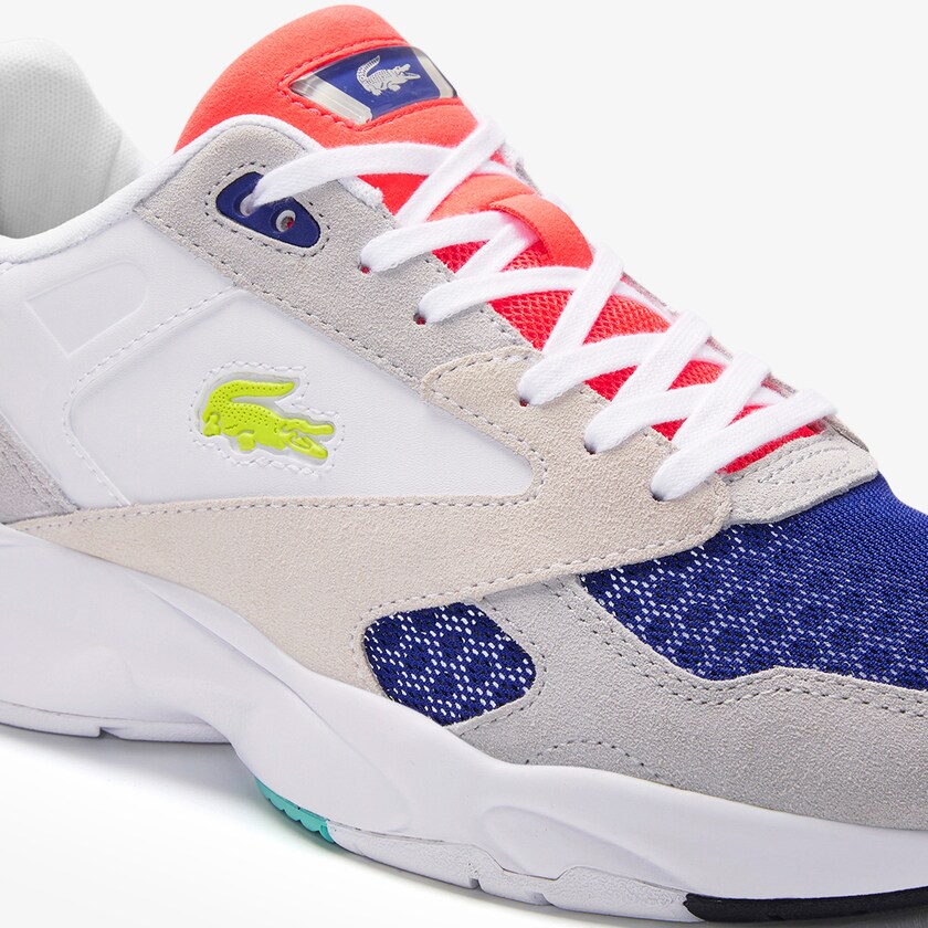 Tenis Lacoste Storm 96 LO Textile, Synthetic and Suede Hombre Grises Claro Verdes Claro | BF1-55115H8