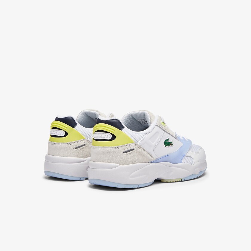 Tenis Lacoste Storm 96 LO Textile and Leather Hombre Blancos Coral | LI9-02170D8