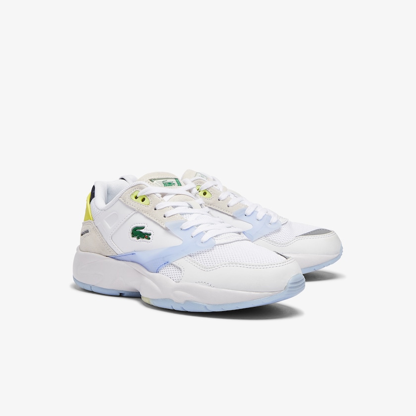 Tenis Lacoste Storm 96 LO Textile and Leather Mujer Blancos Coral | NO3-84858S8