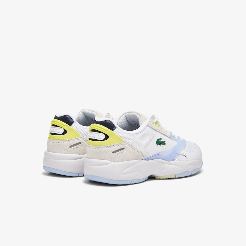 Tenis Lacoste Storm 96 LO Textile and Leather Mujer Blancos Coral | NO3-84858S8
