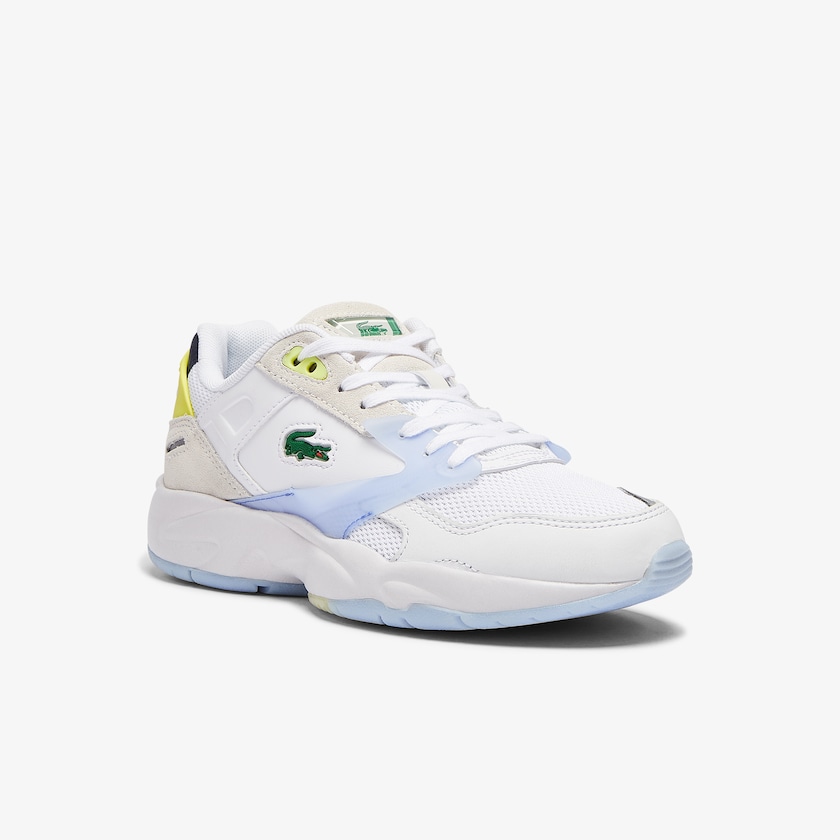 Tenis Lacoste Storm 96 LO Textile and Leather Mujer Blancos Coral | NO3-84858S8