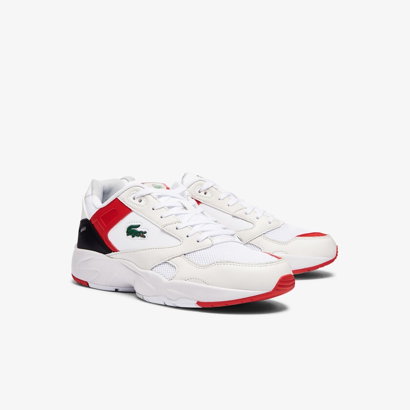 Tenis Lacoste Storm 96 Lo Mesh Colour-Pop Hombre Blancos Rojos | BX2-47134K0