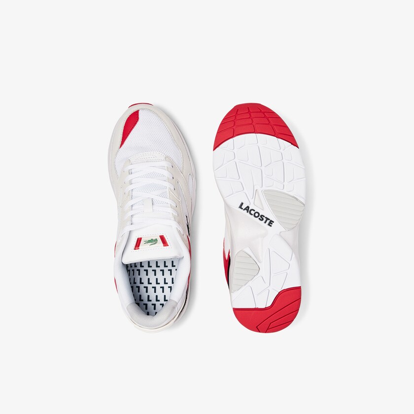 Tenis Lacoste Storm 96 Lo Mesh Colour-Pop Hombre Blancos Rojos | BX2-47134K0