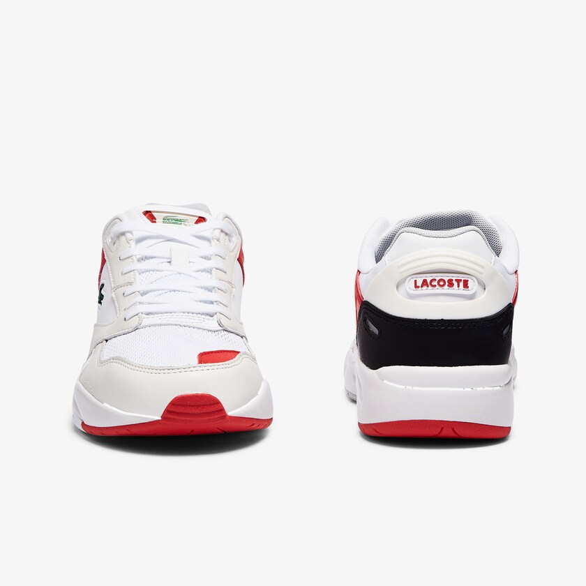 Tenis Lacoste Storm 96 Lo Mesh Colour-Pop Hombre Blancos Rojos | BX2-47134K0
