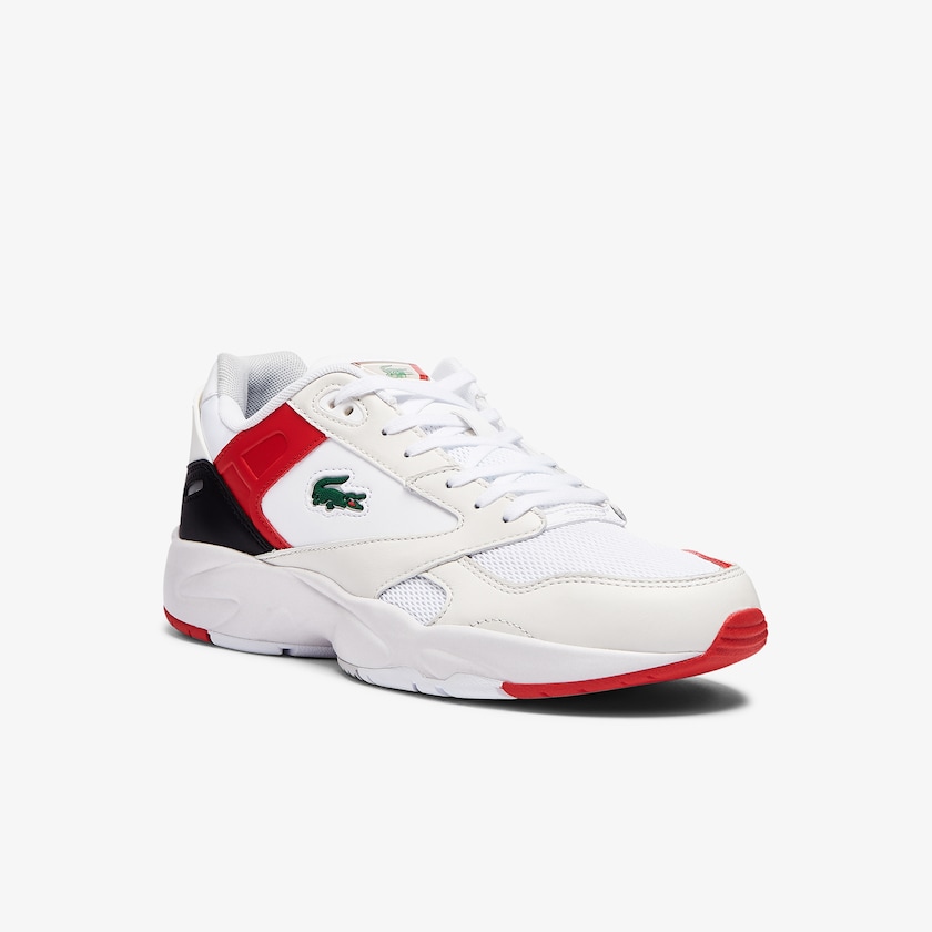 Tenis Lacoste Storm 96 Lo Mesh Colour-Pop Hombre Blancos Rojos | BX2-47134K0