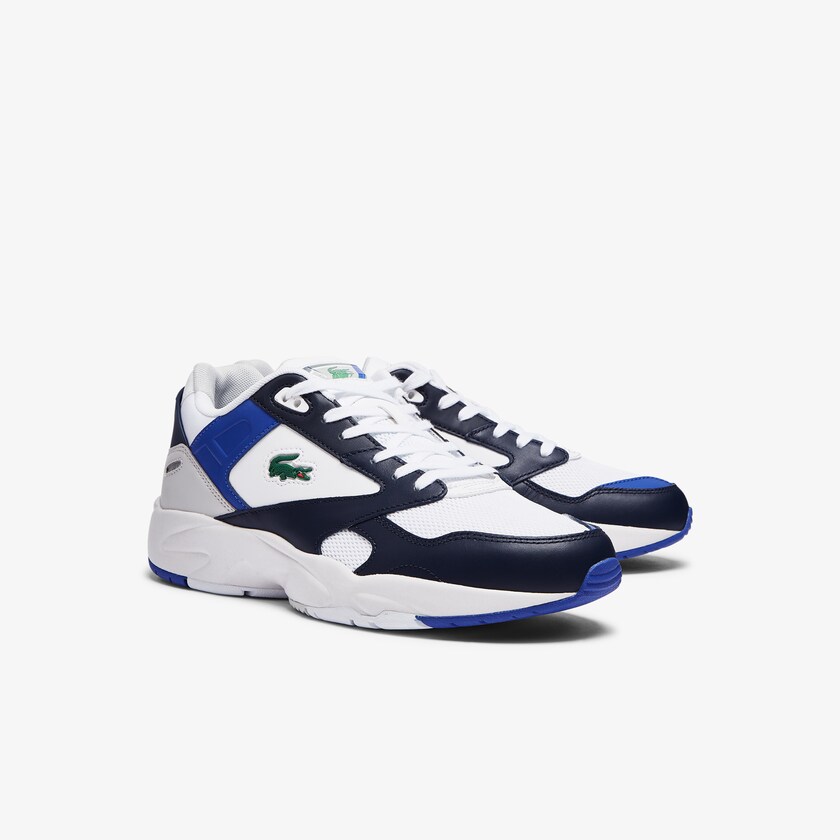 Tenis Lacoste Storm 96 Lo Mesh Colour-Pop Hombre Blancos Azul Marino | QV7-77247Y4