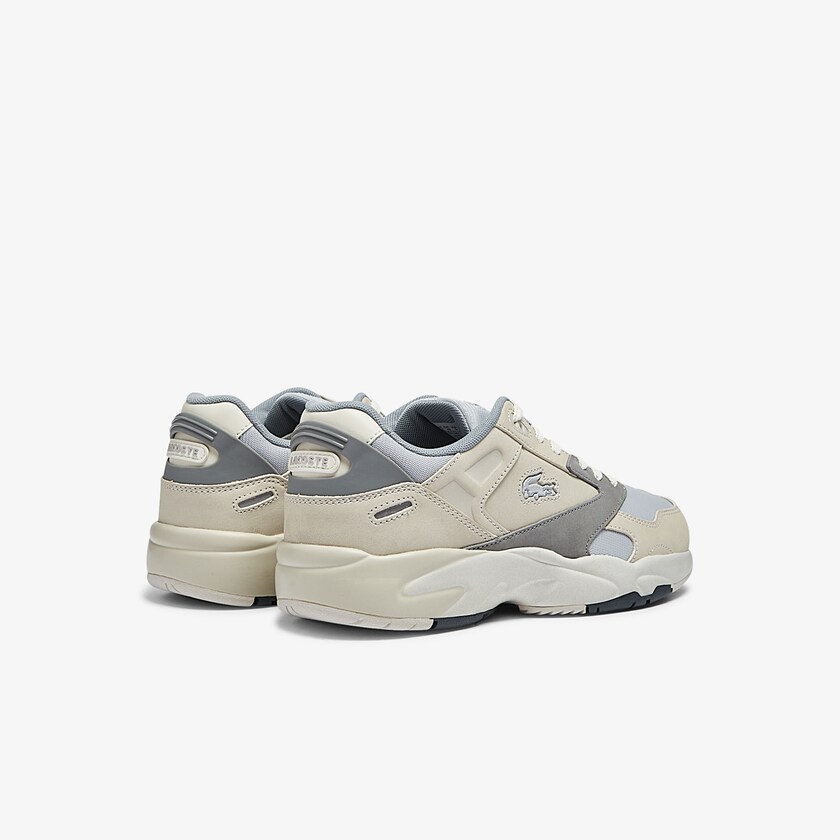 Tenis Lacoste Storm 96 Lo Nubuck Leather Hombre Beige Grises | LE9-56845A9
