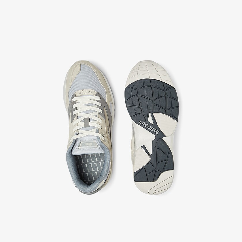Tenis Lacoste Storm 96 Lo Nubuck Leather Hombre Beige Grises | LE9-56845A9