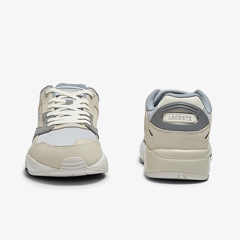 Tenis Lacoste Storm 96 Lo Nubuck Leather Hombre Beige Grises | LE9-56845A9