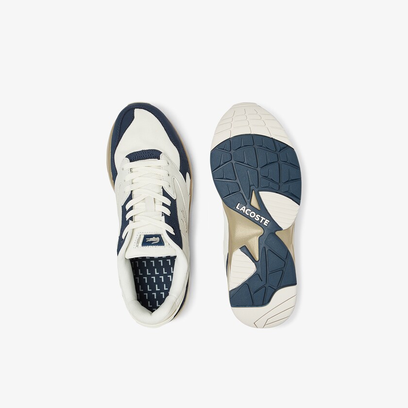 Tenis Lacoste Storm 96 Lo Nubuck Leather Hombre Blancos Azul Marino | XH7-77917Z0