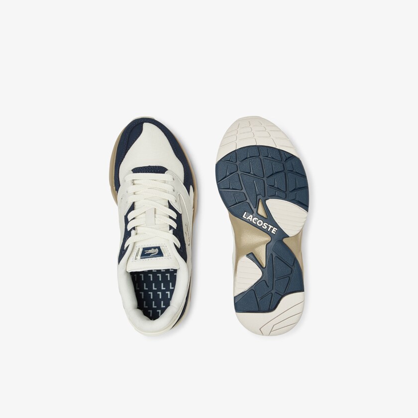 Tenis Lacoste Storm 96 Lo Nubuck Leather Mujer Blancos Azul Marino | YL5-82388W7