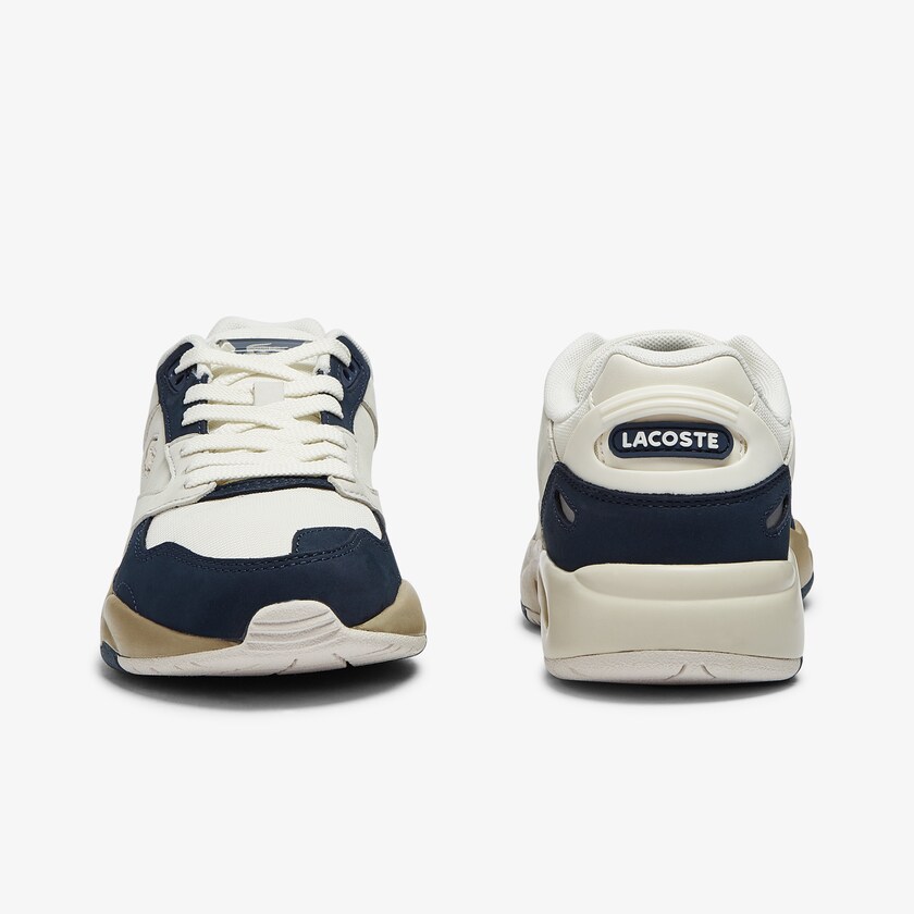Tenis Lacoste Storm 96 Lo Nubuck Leather Mujer Blancos Azul Marino | YL5-82388W7
