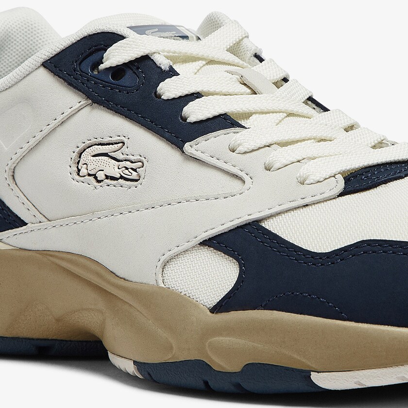 Tenis Lacoste Storm 96 Lo Nubuck Leather Mujer Blancos Azul Marino | YL5-82388W7