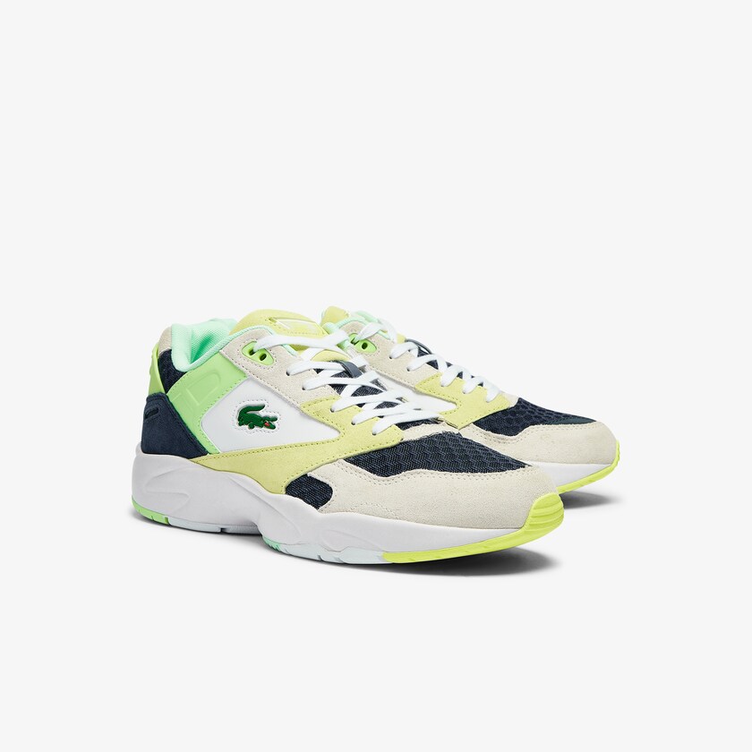 Tenis Lacoste Storm 96 Lo Suede and Mesh Hombre Azules Oscuro Azules Claro | MI8-17651K4