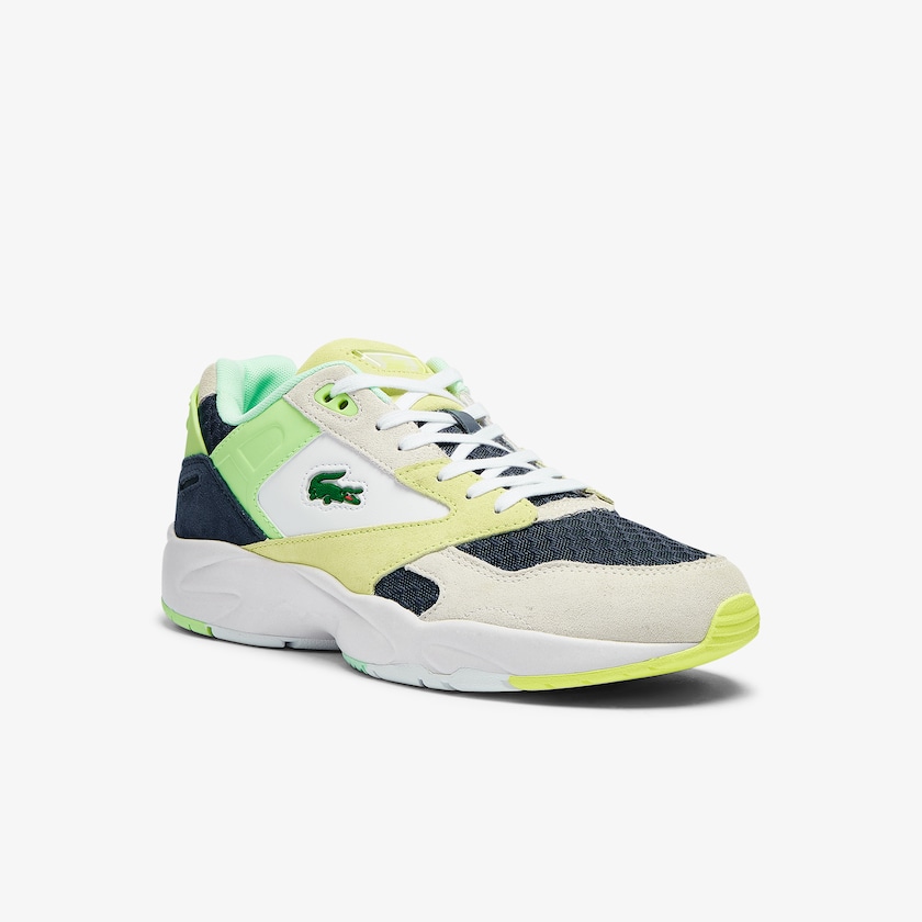 Tenis Lacoste Storm 96 Lo Suede and Mesh Hombre Azules Oscuro Azules Claro | MI8-17651K4