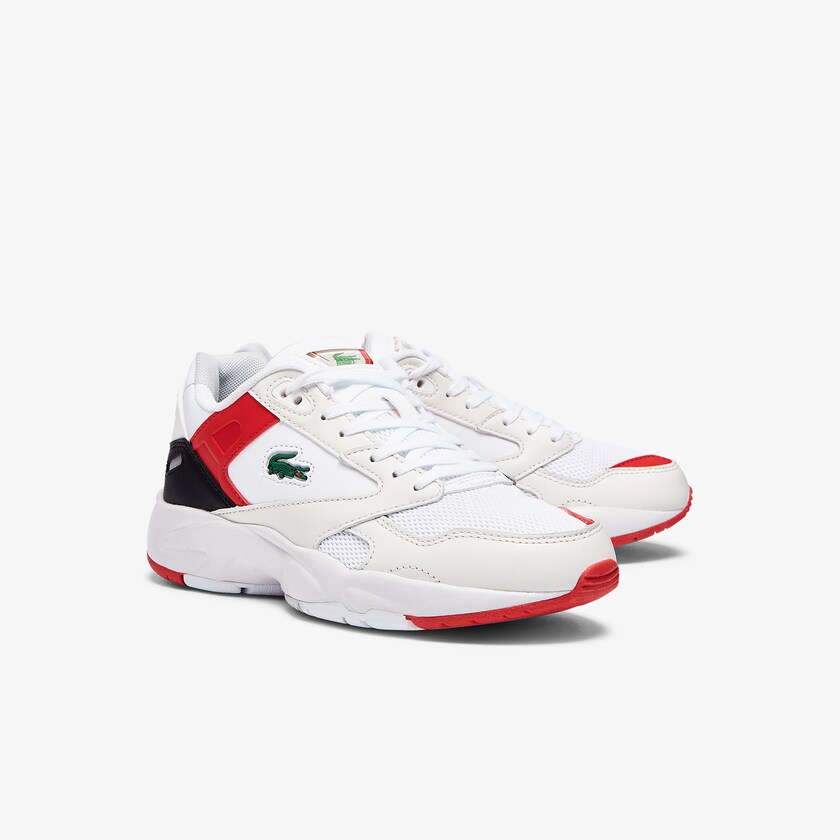 Tenis Lacoste Storm 96 Lo Synthetic and Leather Mujer Blancos Rojos | CZ9-85118G3
