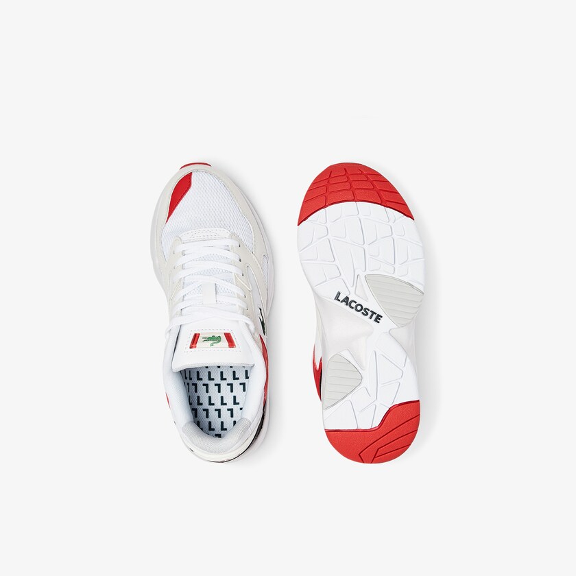Tenis Lacoste Storm 96 Lo Synthetic and Leather Mujer Blancos Rojos | CZ9-85118G3