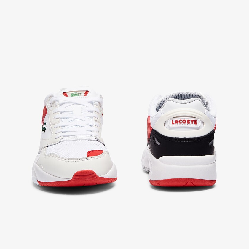 Tenis Lacoste Storm 96 Lo Synthetic and Leather Mujer Blancos Rojos | CZ9-85118G3