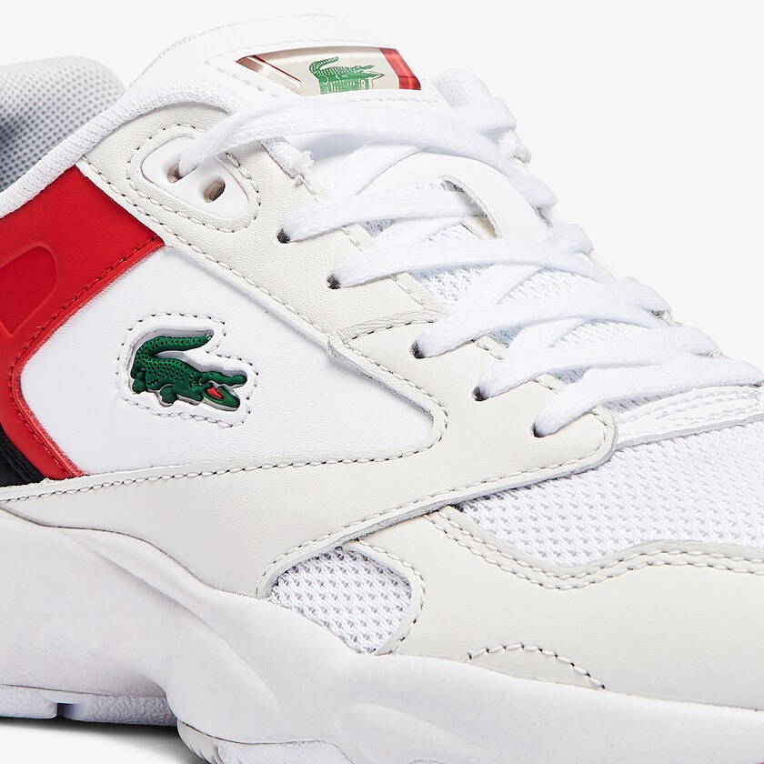 Tenis Lacoste Storm 96 Lo Synthetic and Leather Mujer Blancos Rojos | CZ9-85118G3