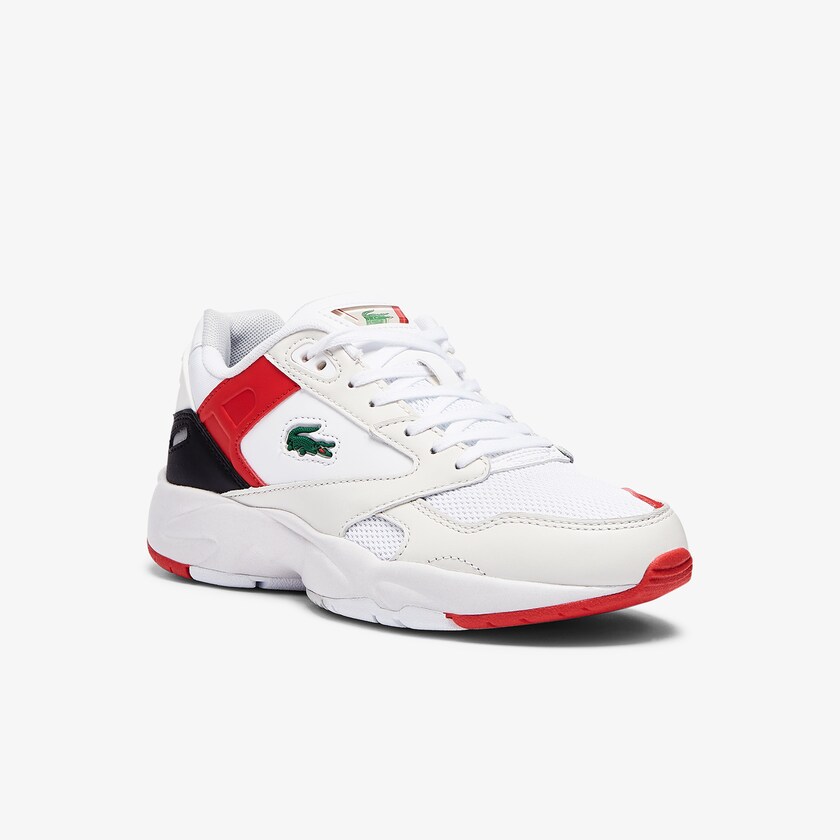 Tenis Lacoste Storm 96 Lo Synthetic and Leather Mujer Blancos Rojos | CZ9-85118G3