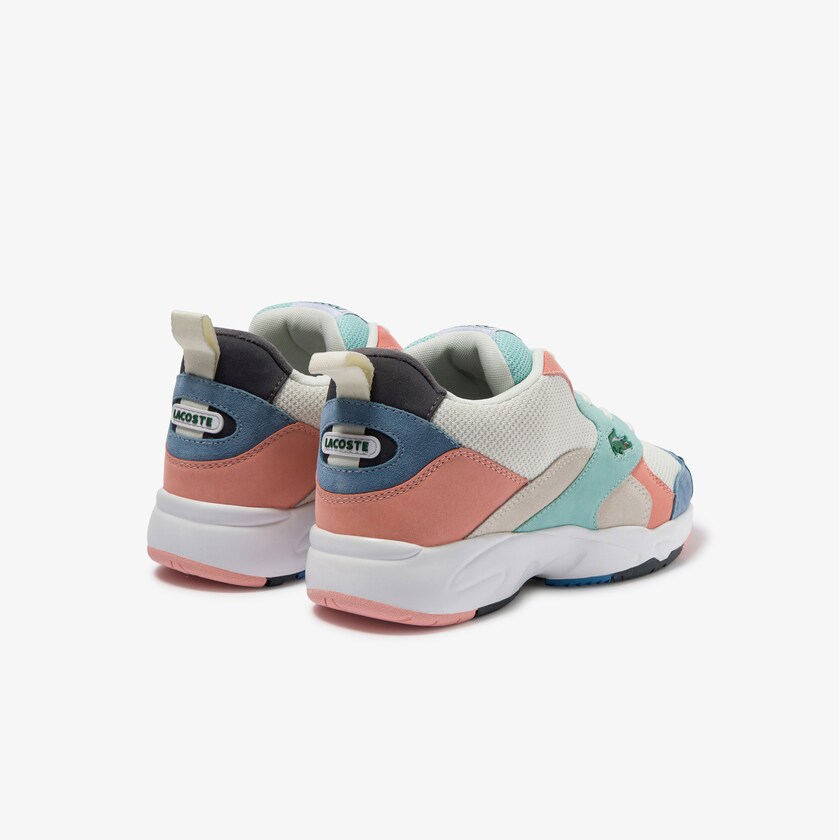 Tenis Lacoste Storm 96 Mesh and Suede Hombre Blancos Azules | LU4-93189I4