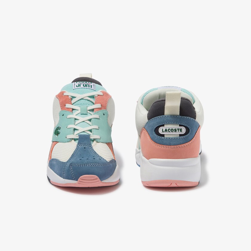 Tenis Lacoste Storm 96 Mesh and Suede Hombre Blancos Azules | LU4-93189I4