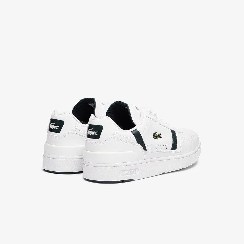 Tenis Lacoste T-Clip Leather Hombre Blancos | GZ7-29972Q6