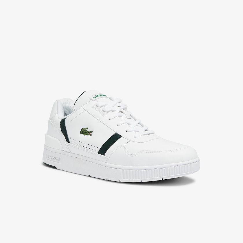 Tenis Lacoste T-Clip Leather Hombre Blancos | GZ7-29972Q6
