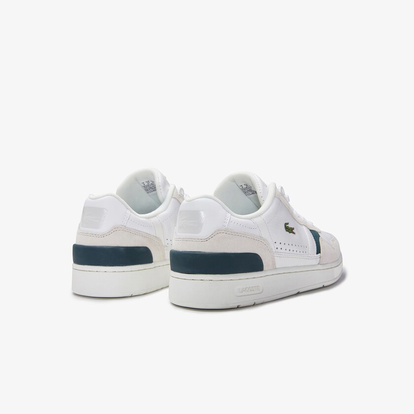 Tenis Lacoste T-Clip Leather and Suede Mujer Blancos | WN9-45364N0